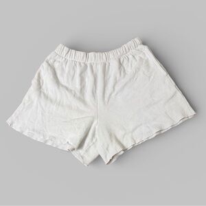 Aerie White Cotton Blend Sweat Shorts